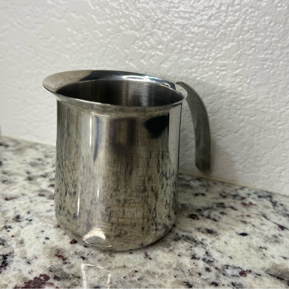 Krups Milk Frothing Pitcher 12 Oz 18-8 Stainless Steel Espresso Cappuccino Latte